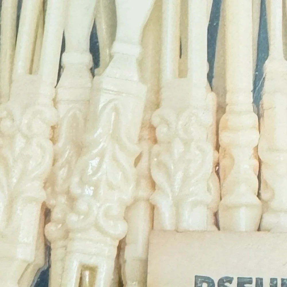 Vintage Pseudo Ivory Party Forks Made in USA Retro Appetizer Cocktail Picks Set